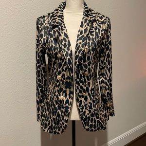 NWT leopard blazer size M